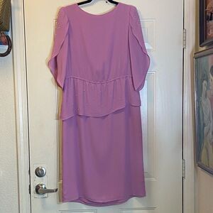 VTG,Hal Ferman Elegant Lavender Light Pinck Women’s Dress Plus Size 14